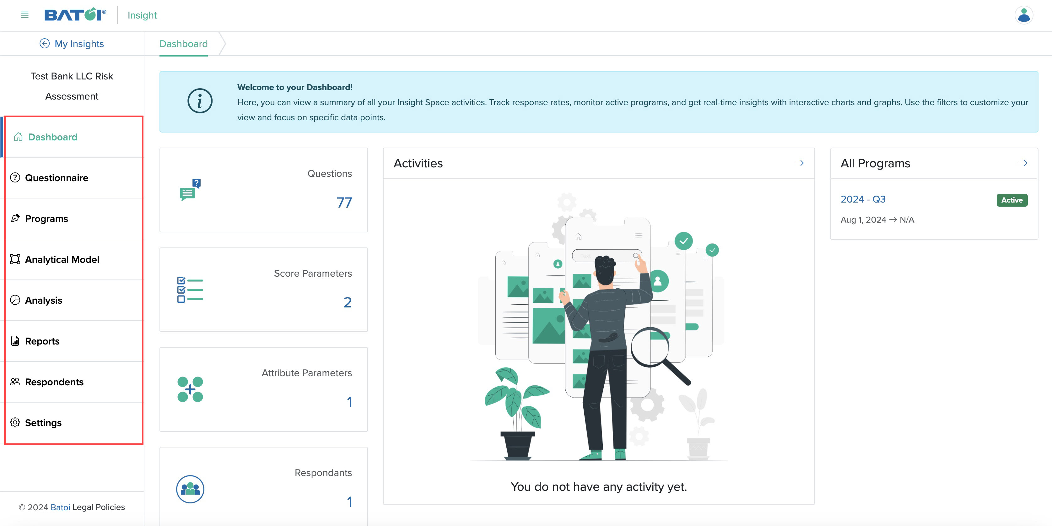 Figure 2: Individual Insight Dashboard Screen