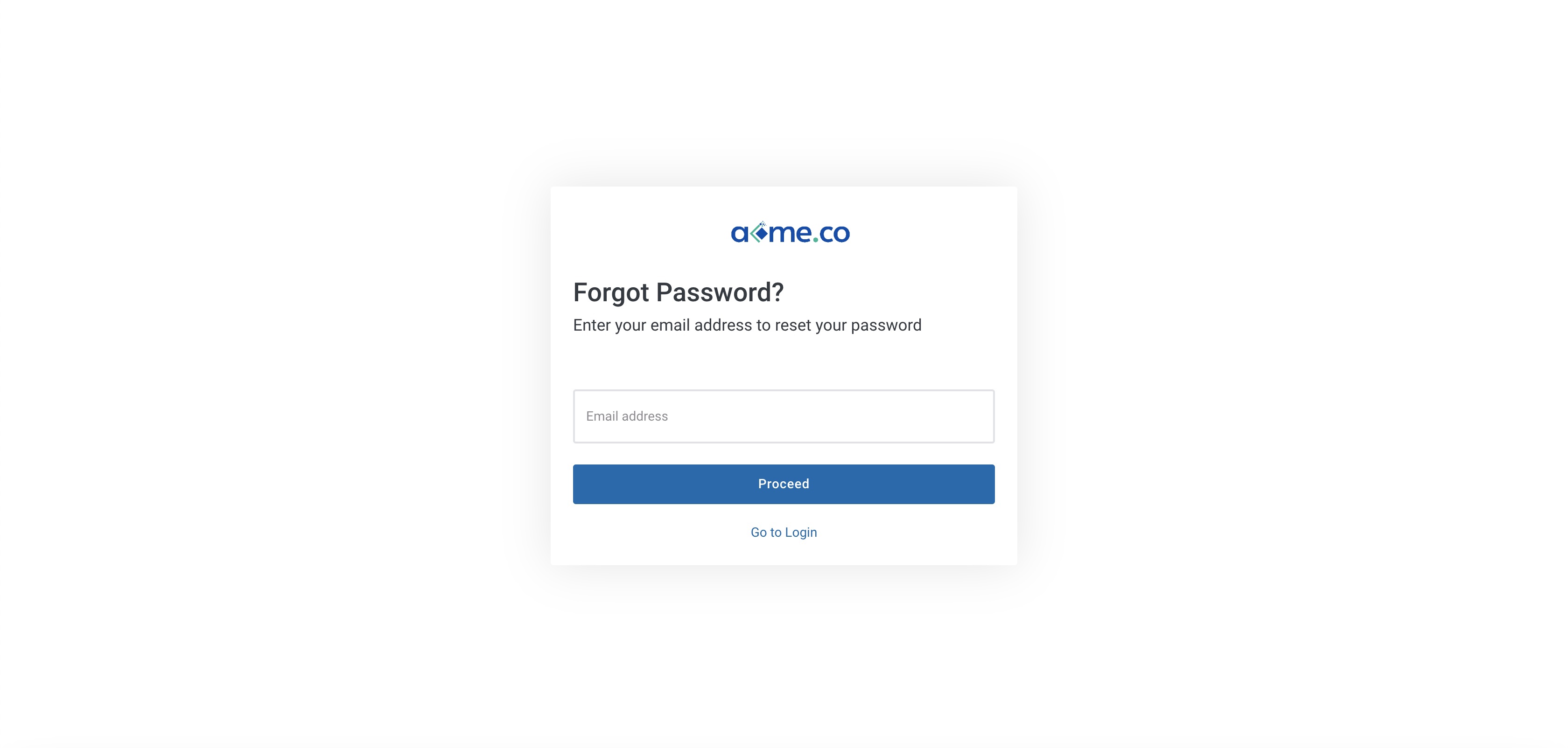 Figure 2: WFC Admin Portal Forgot Password Screen